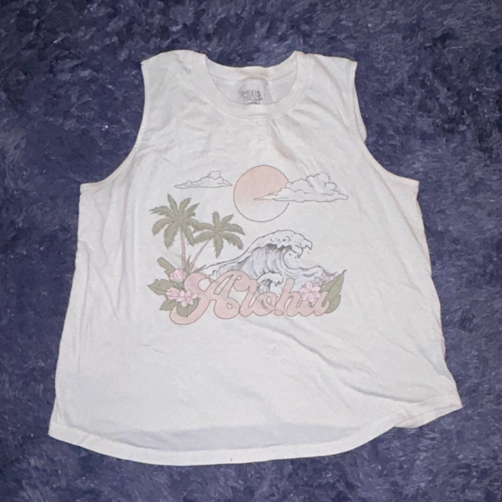 White time and tru tank top